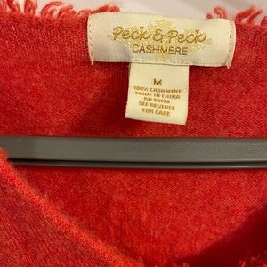 Rust colored peck & peck cashmere sweater size M